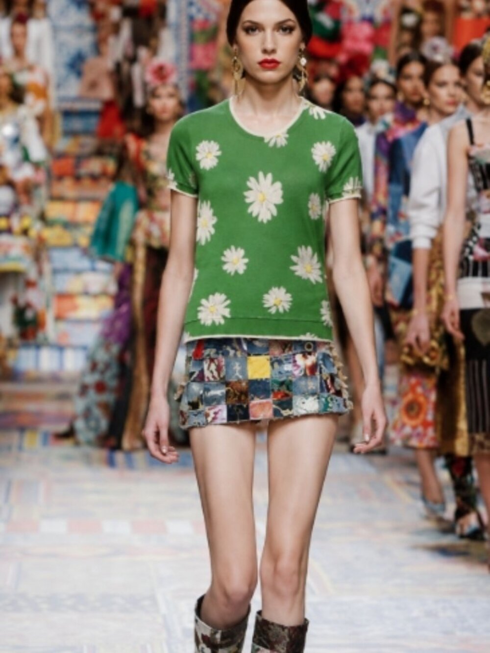 Dolce & Gabbana Green Daisy Top $595